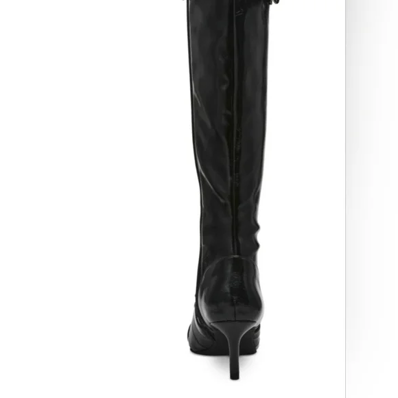 💞🧡Womens Wild Pair Glossy Black Knee-High Boots - Size 10 - 2.5" Heels💞💛 - Picture 3 of 8